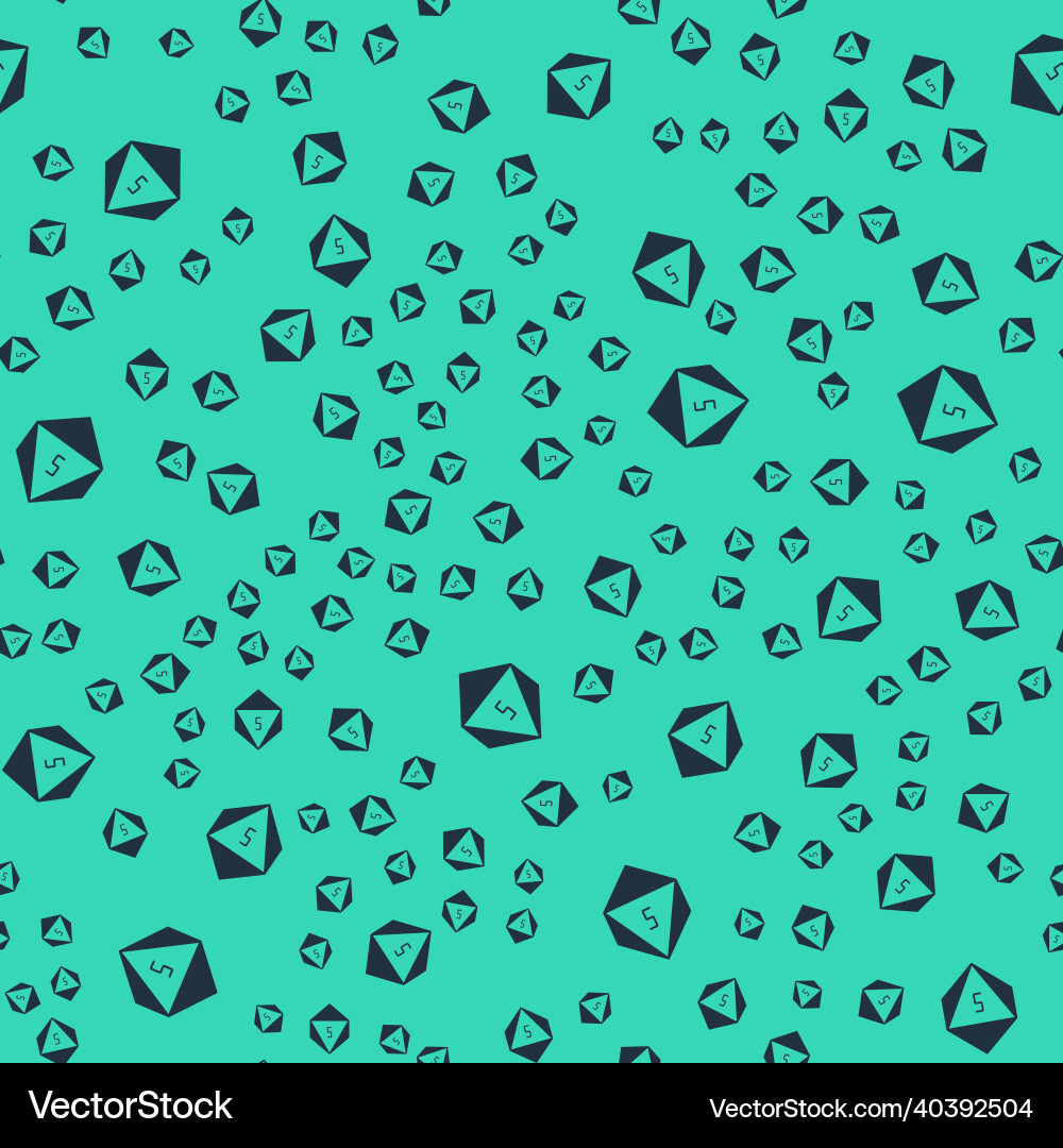 Black game dice icon isolated seamless pattern vector image