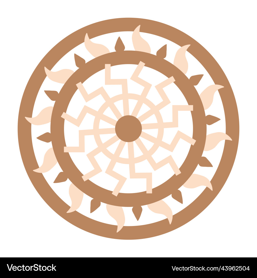 Black sun ancient slavic symbol decorated Black sun ancient slavic symbol decorated vector image