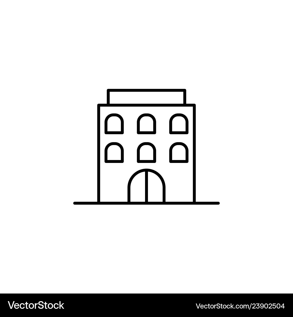 Building outline icon element of architecture Building outline icon element of architecture Vector Image