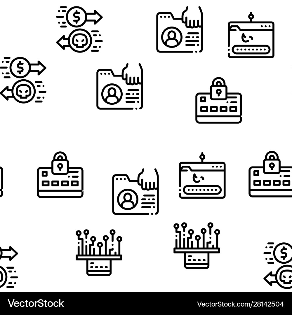 Carder hacker seamless pattern Carder hacker seamless pattern vector image