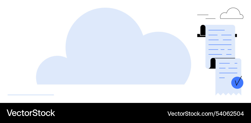 Cloud computing document management with checklist Cloud computing document management with checklist vector image