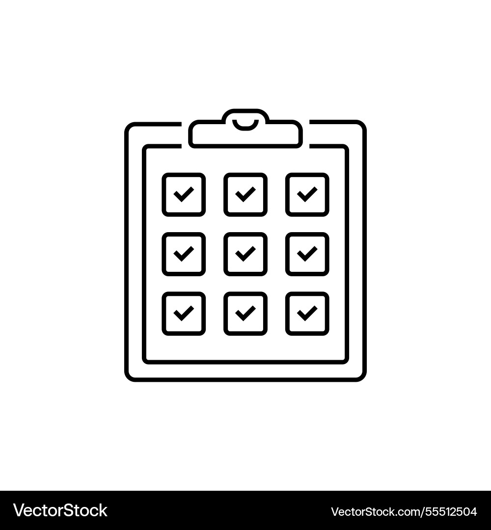 Completed tasks line icon linear style sign Completed tasks line icon linear style sign vector image