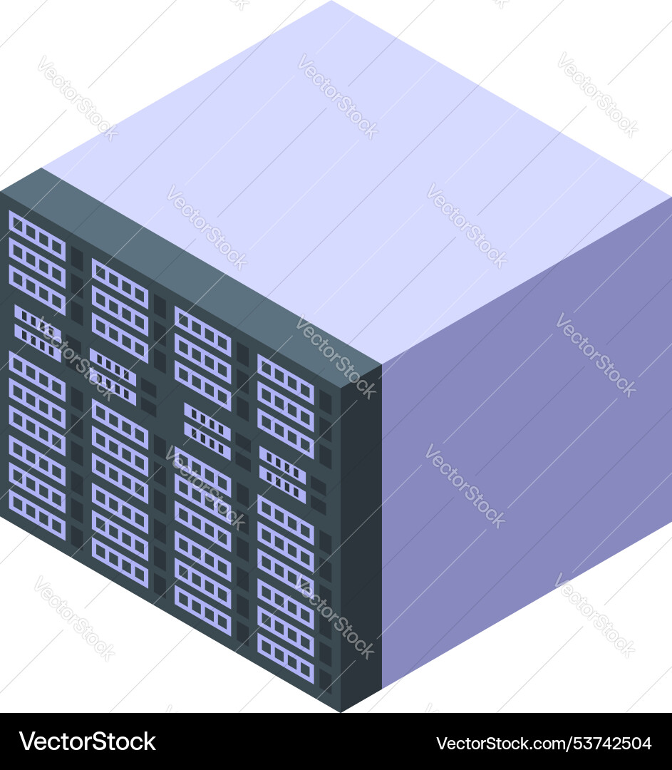 Datacenter server providing cloud computing Datacenter server providing cloud computing vector image