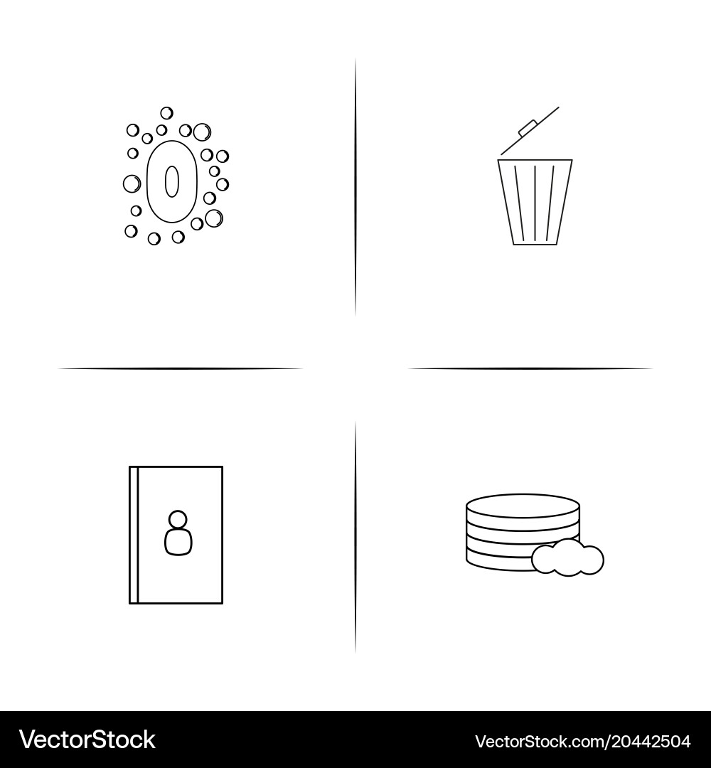 Internet of things simple linear icon setsimple vector image