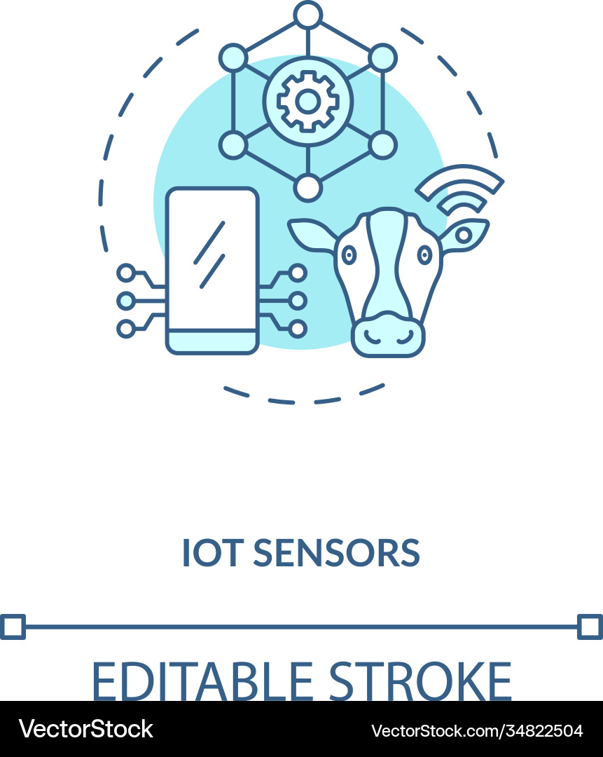 Iot sensors concept icon Iot sensors concept icon vector image