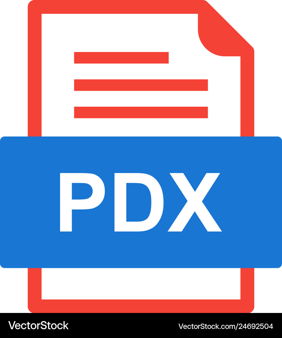 Pdx file document icon Vector Image