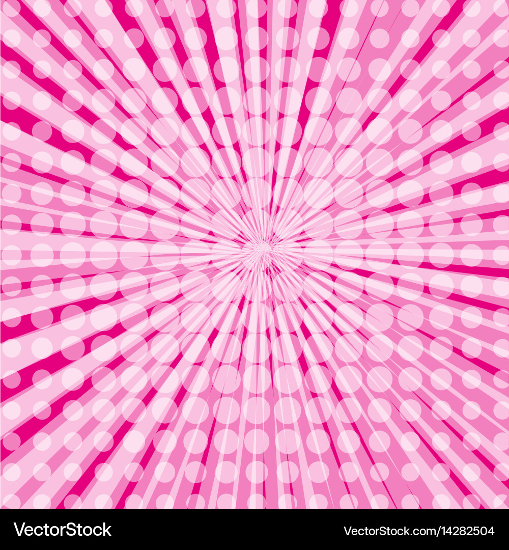 Pop art style halftone explosion with light rays vector image