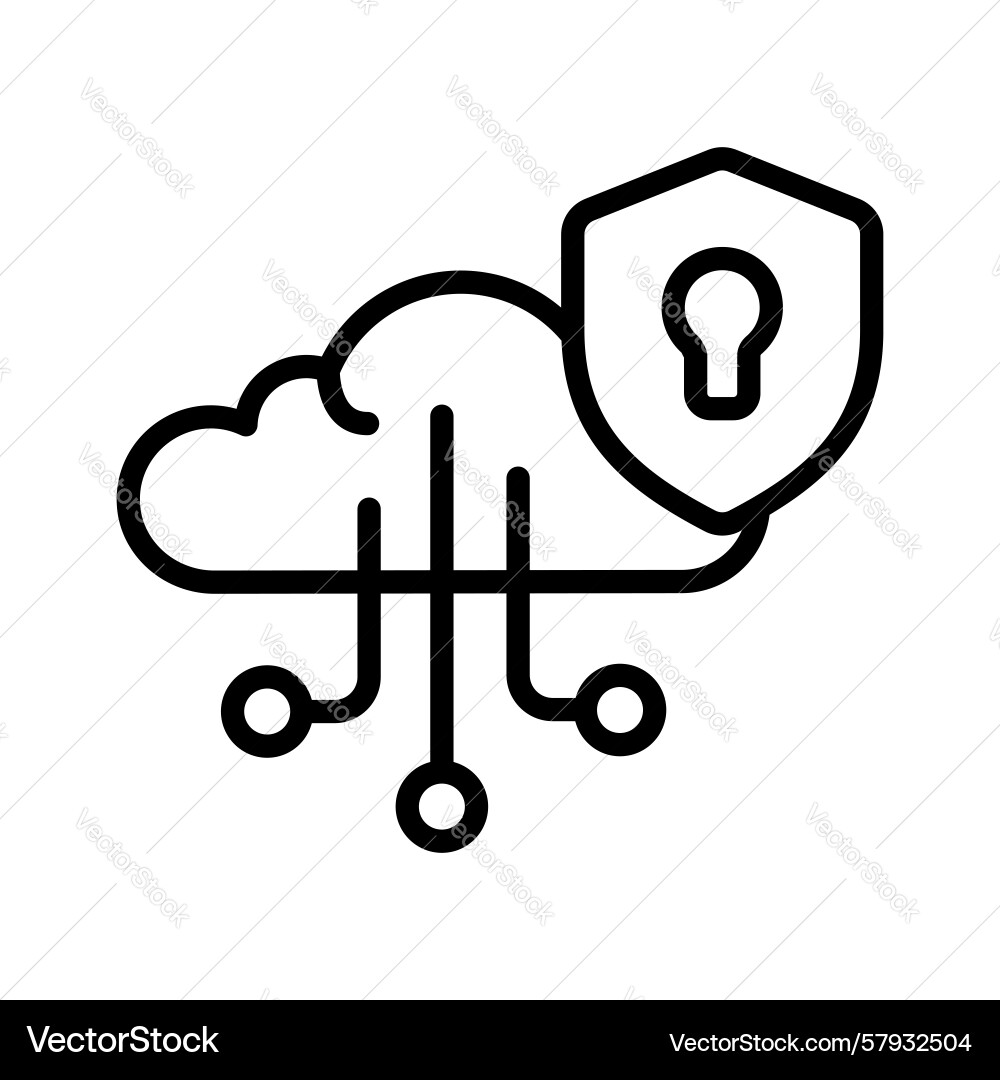 Secure cloud Vector Image