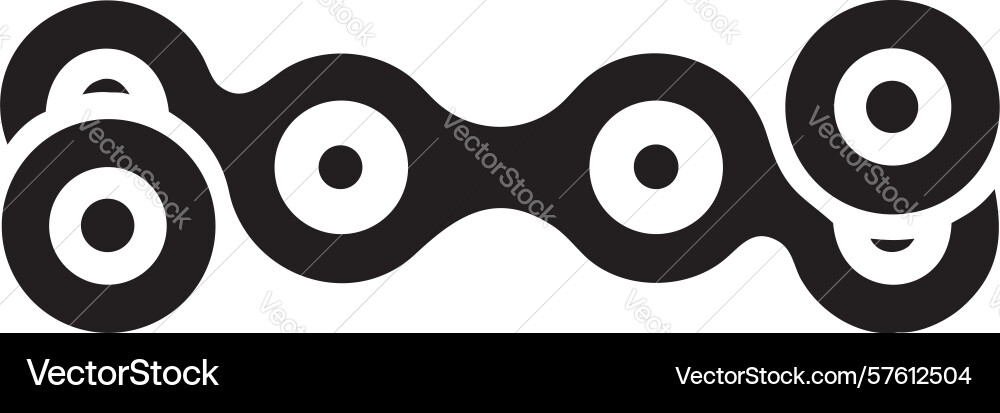 Stylized bicycle chain link pattern icon design vector image