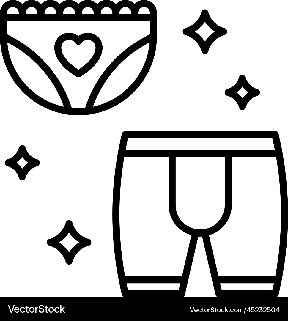Underwear icon new year realated Vector Image