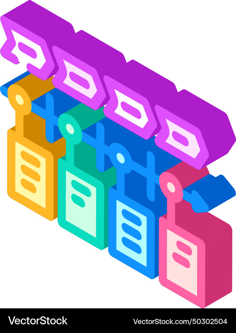 User journey map ux ui design isometric icon User journey map ux ui design isometric icon vector image