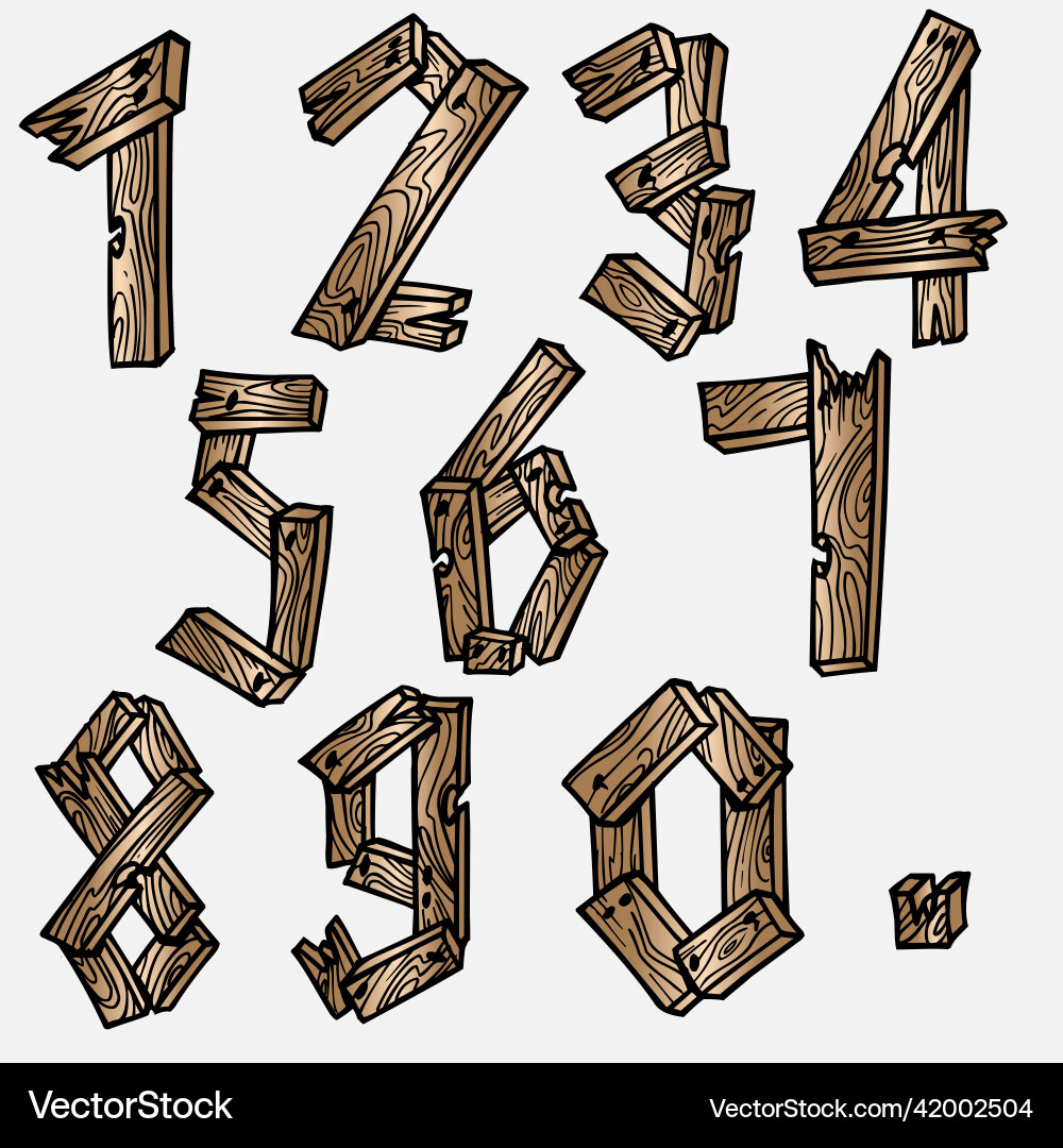 Wood tree texture letters alphabets font initials Wood tree texture letters alphabets font initials Vector Image