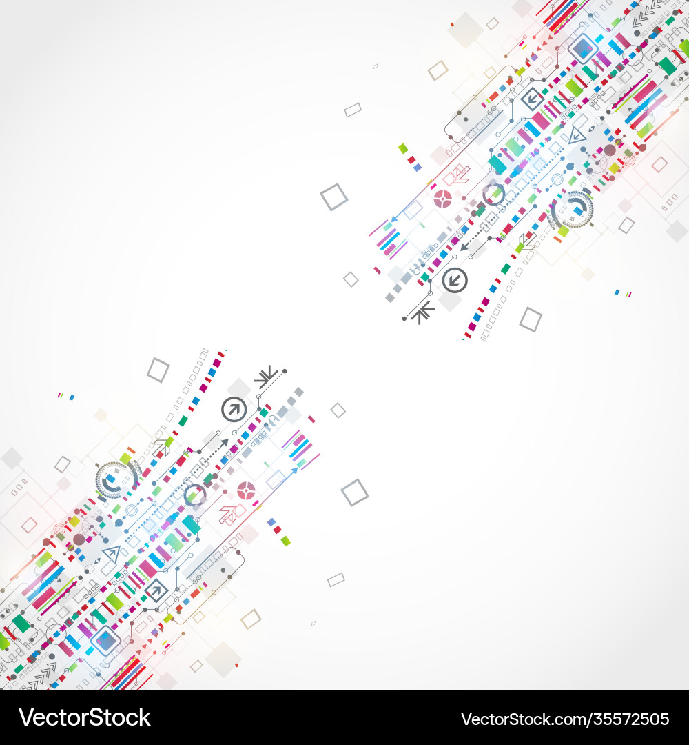 Abstract technological background with various Abstract technological background with various vector image