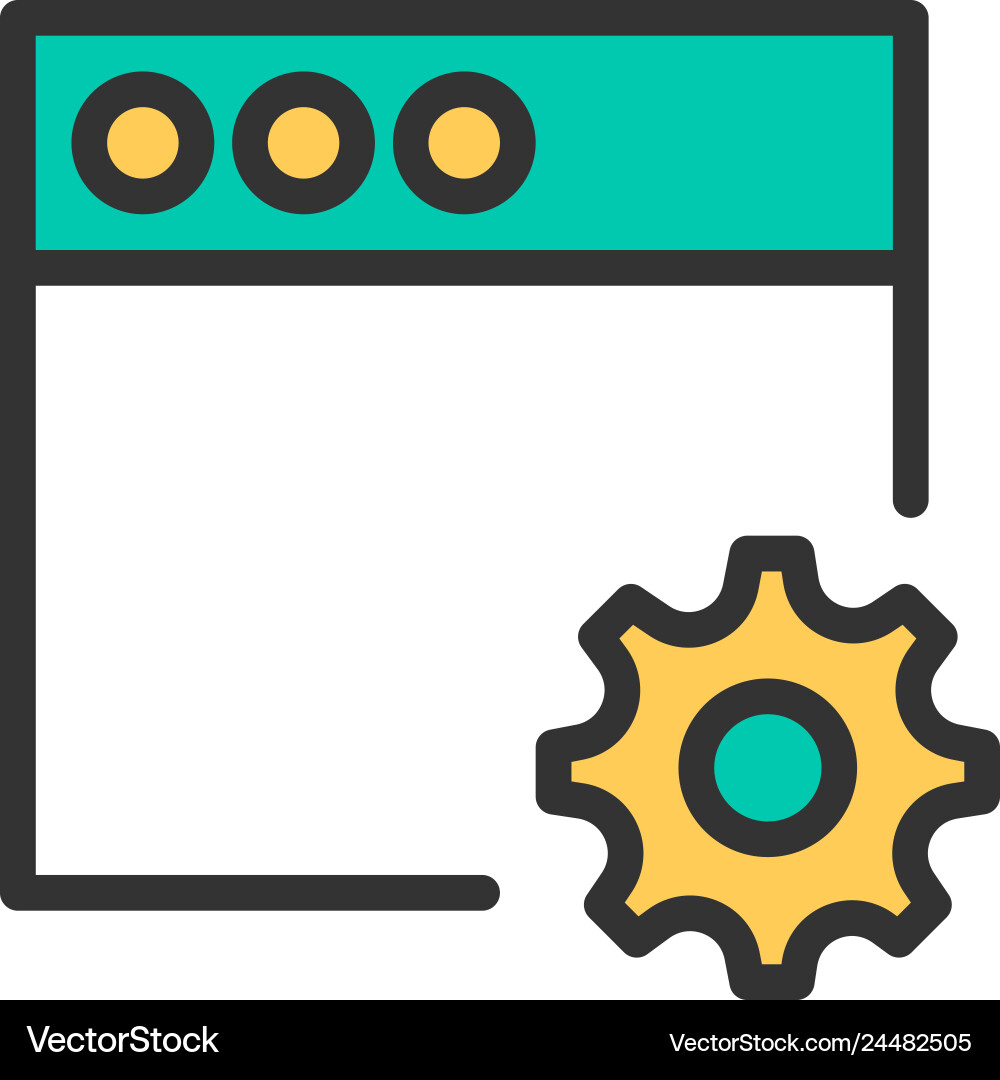 Browser icon design interaction Browser icon design interaction vector image