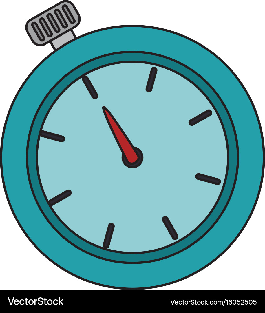 Chronometer timer isolated icon vector image