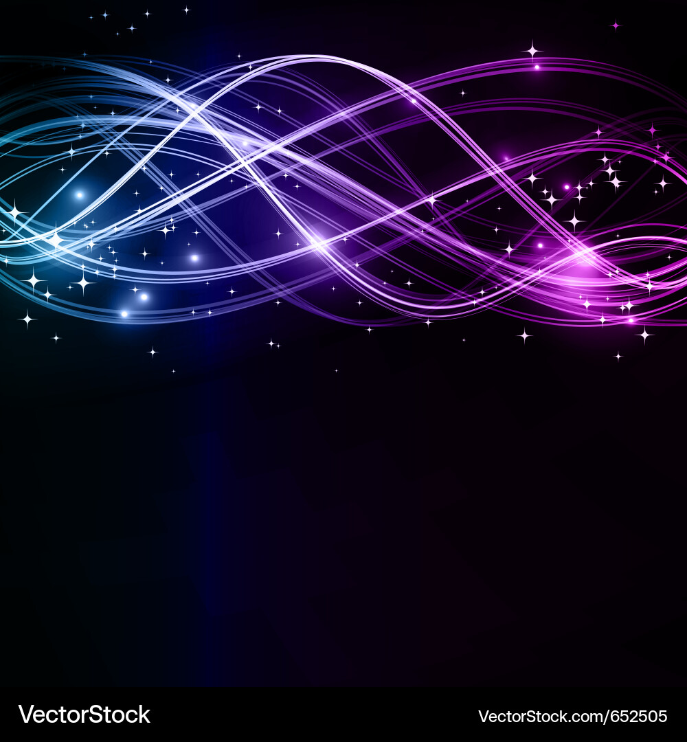 Cosmic Wavy Starscape vector image