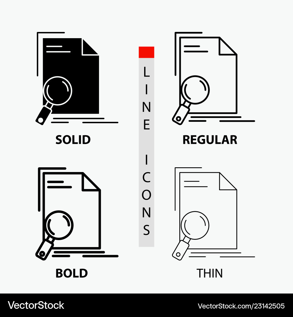 Document File Page Icon - Thin Line vector image