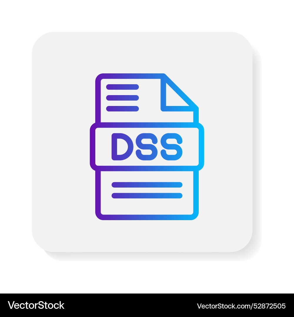 Dss flat icons files type document symbol icon Dss flat icons files type document symbol icon Vector Image