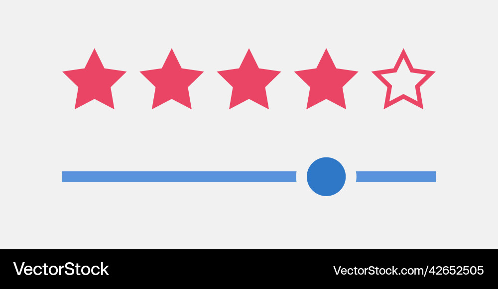 Good rating semi flat color object Good rating semi flat color object vector image