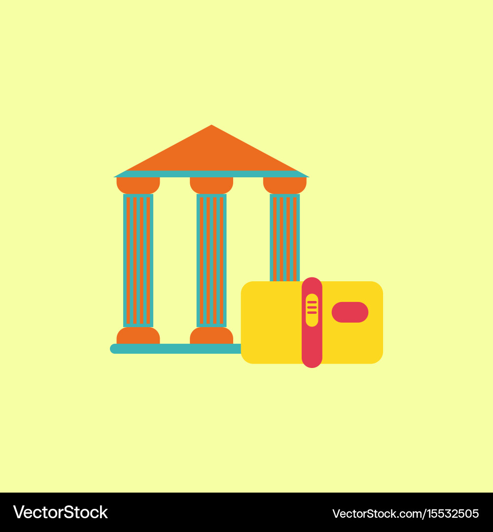 History book and architecture of ancient building History book and architecture of ancient building vector image