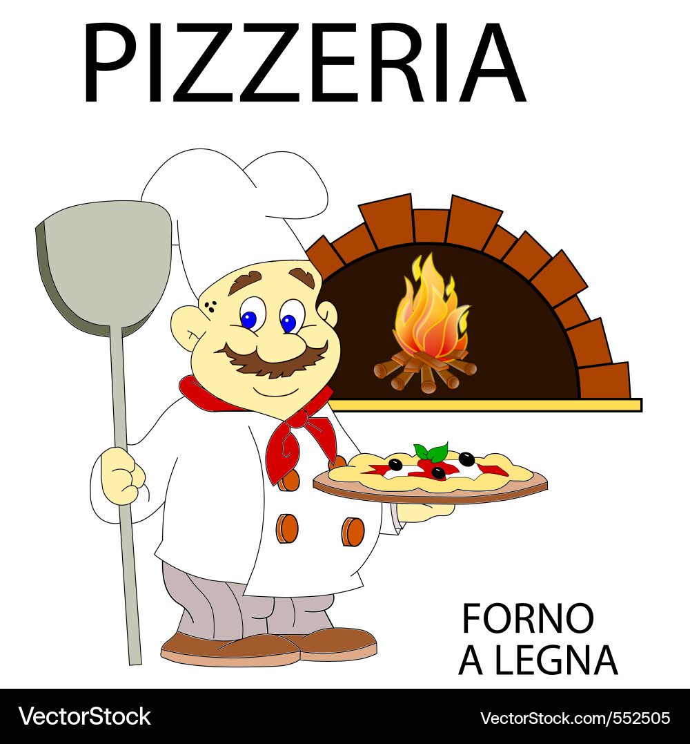 Köstliche Pizzascheibe Vektorbild