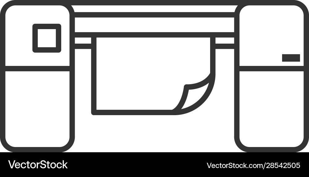 Large format printer linear icon Large format printer linear icon vector image