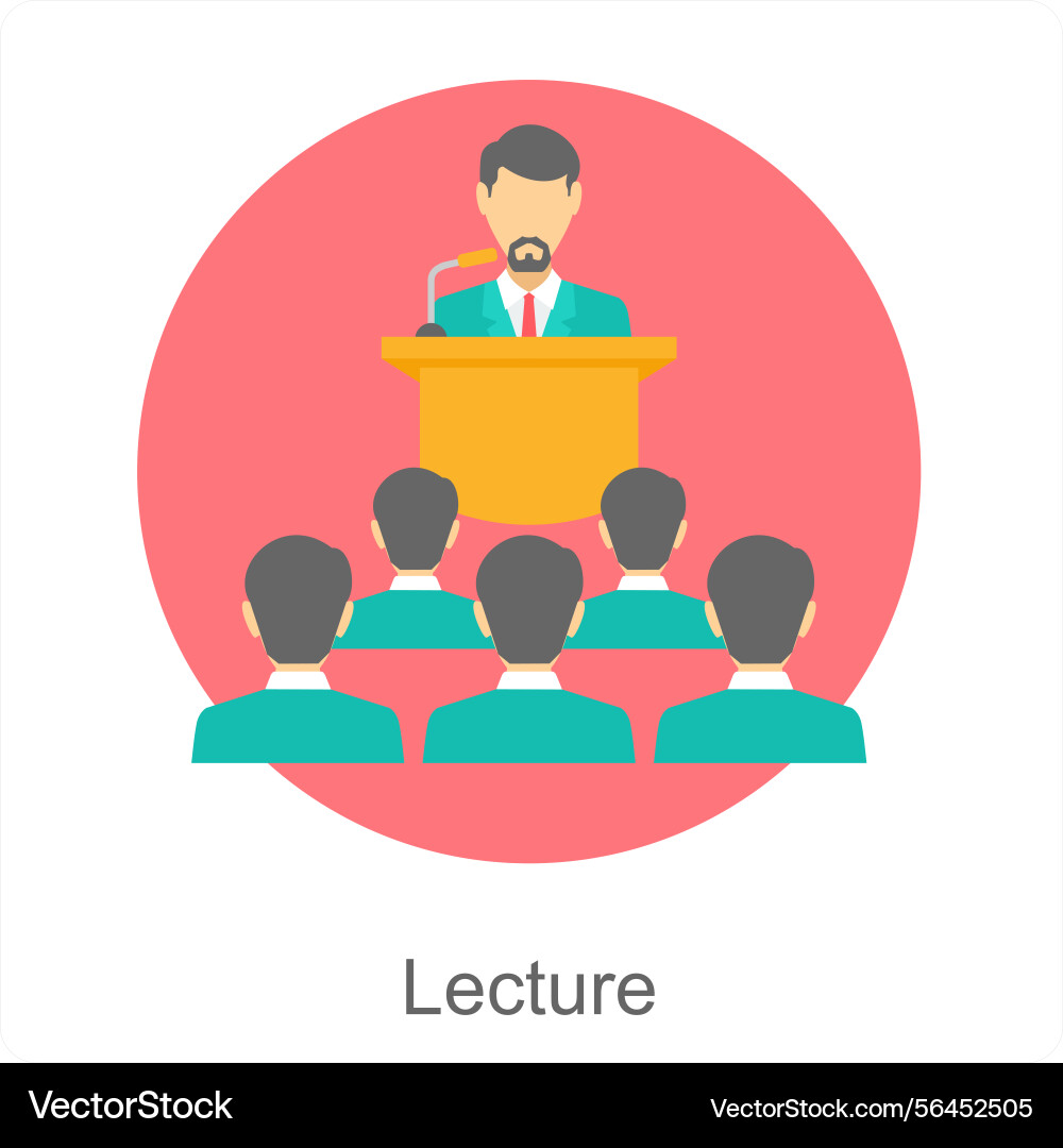 Lecture and study icon concept vector image