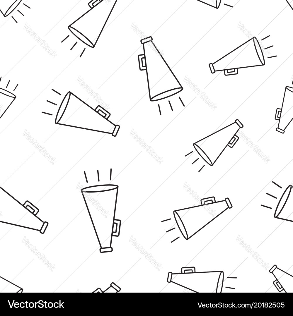 Megaphone Pattern Background vector image