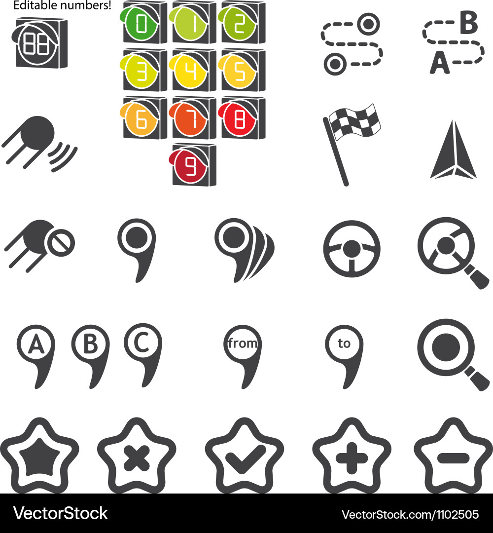 Navigation Icons Set vector image