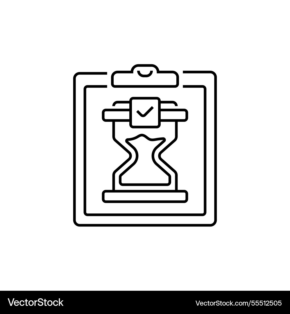 Pending tasks line icon linear style sign Pending tasks line icon linear style sign vector image