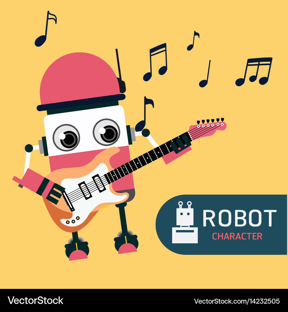 Robot character Vector Image