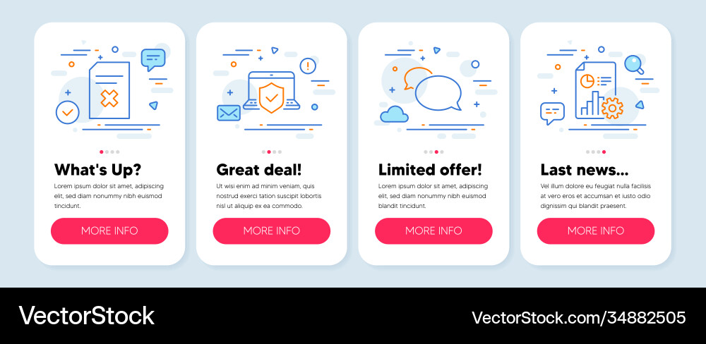 Set technology icons such as messenger delete Set technology icons such as messenger delete vector image