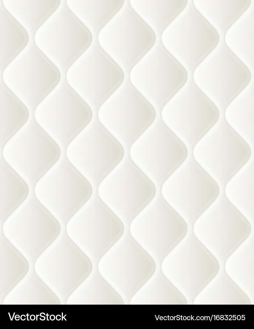 Soft seamless pattern with waves in white eps 10 vector image