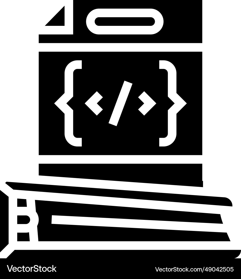 Software documentation technical writer glyph icon Software documentation technical writer glyph icon vector image