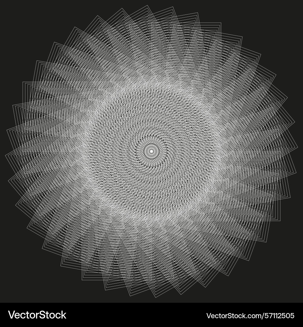 Spiral circle pattern abstract form radial line Vector Image