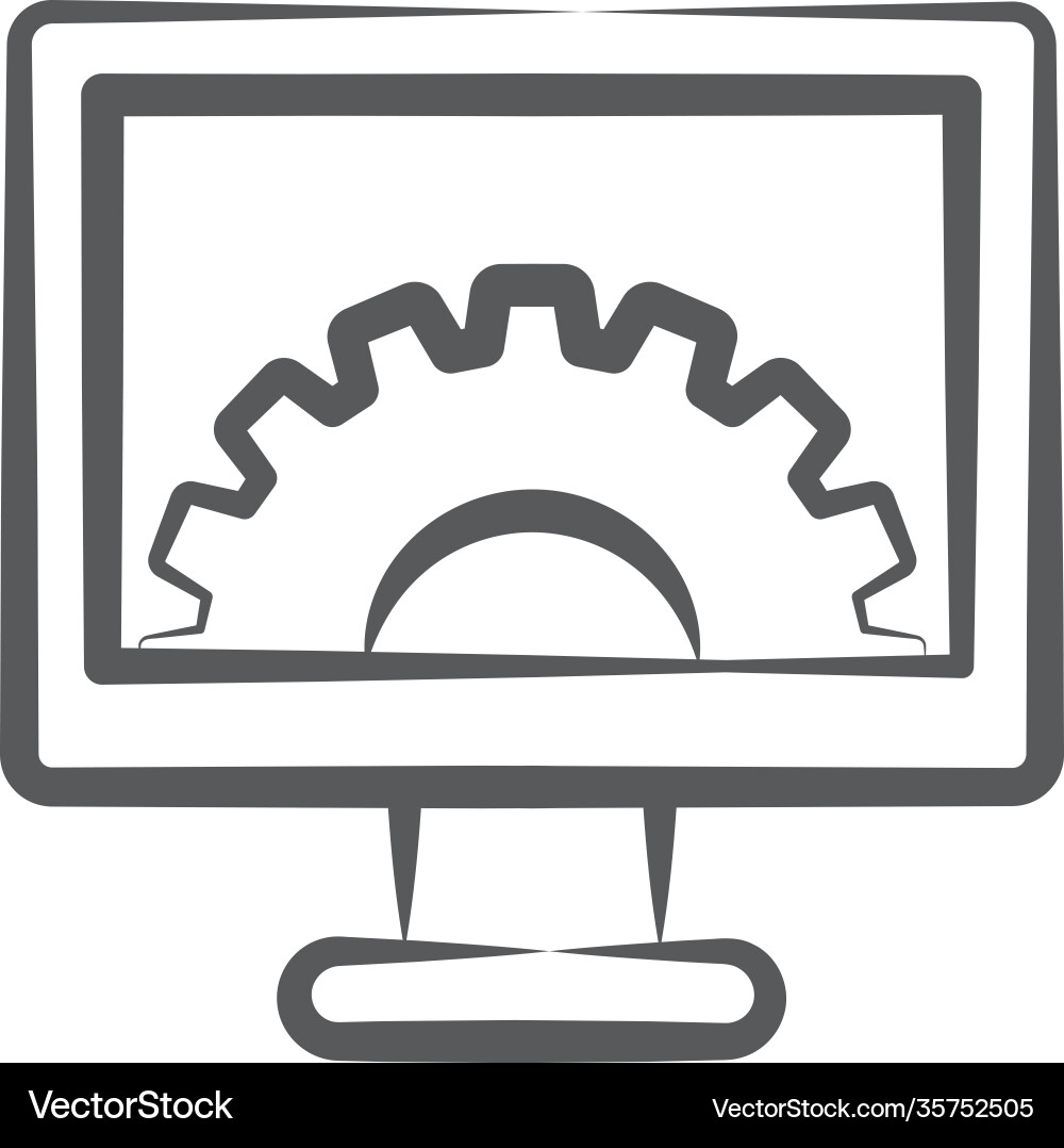 System setting vector image