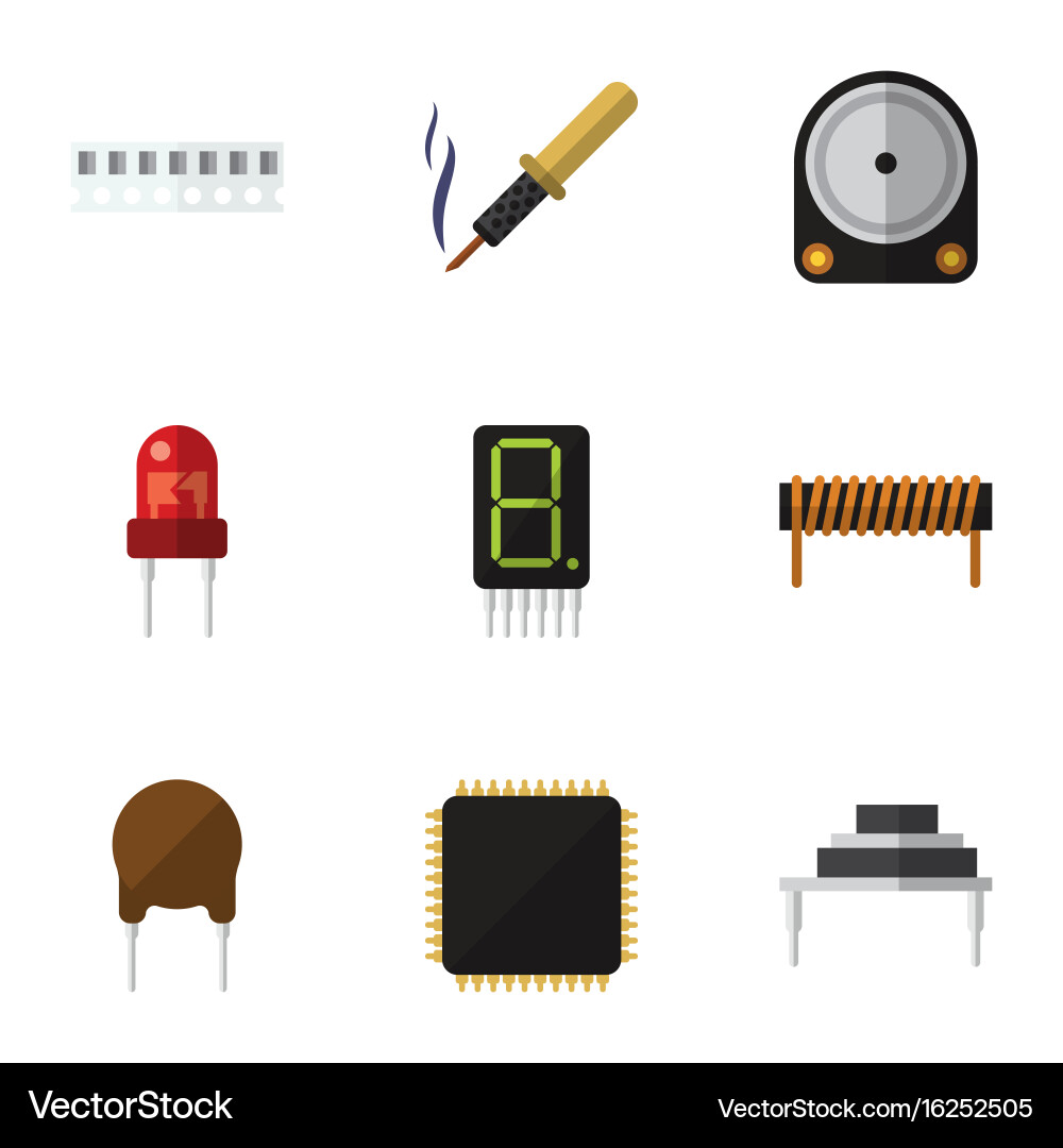 Technology Icons: Memory, CPU, HDD vector image