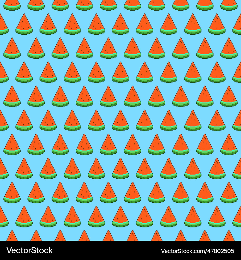 Triangular slice of watermelon with pits Triangular slice of watermelon with pits vector image