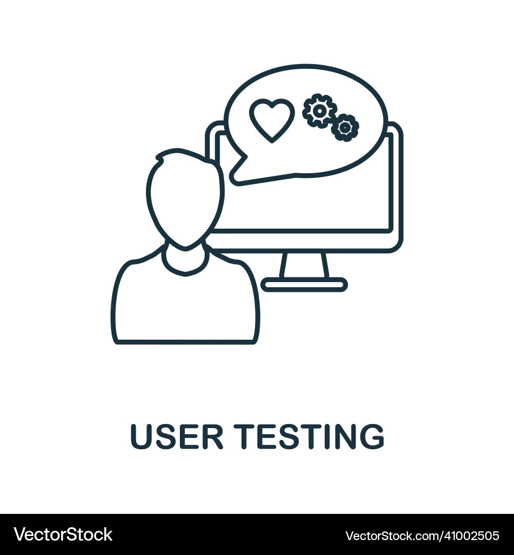 User testing icon line element from digital User testing icon line element from digital vector image