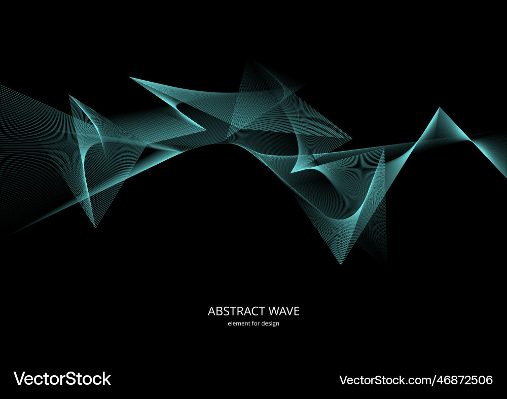 Abstract wave element for design digital vector image