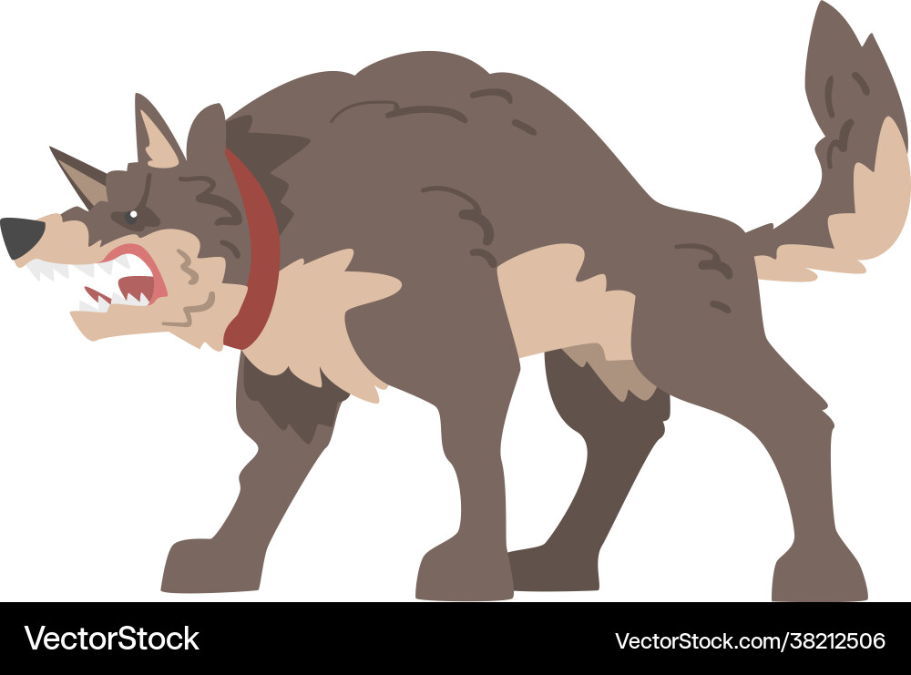 Angry furious dog baring its teeth Angry furious dog baring its teeth vector image