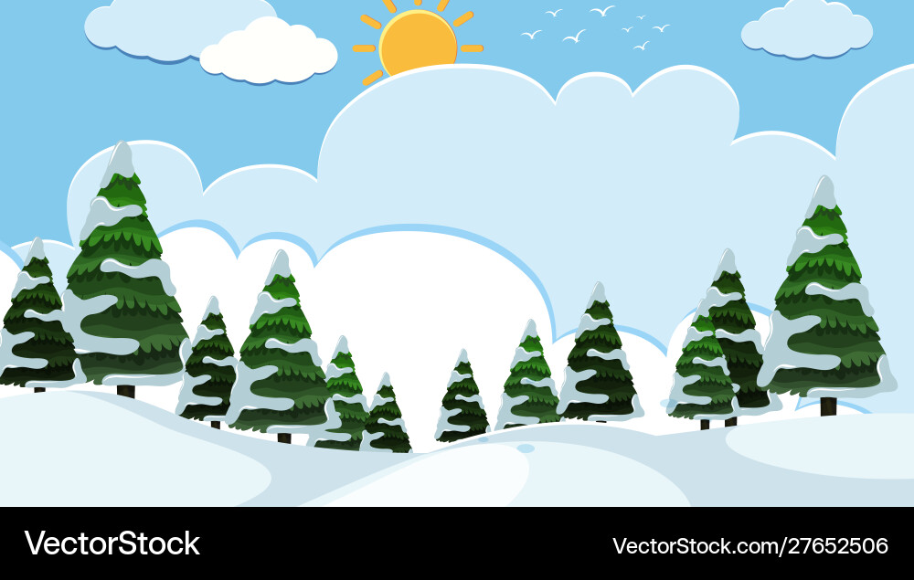 Background design landscape with snow field Background design landscape with snow field Vector Image