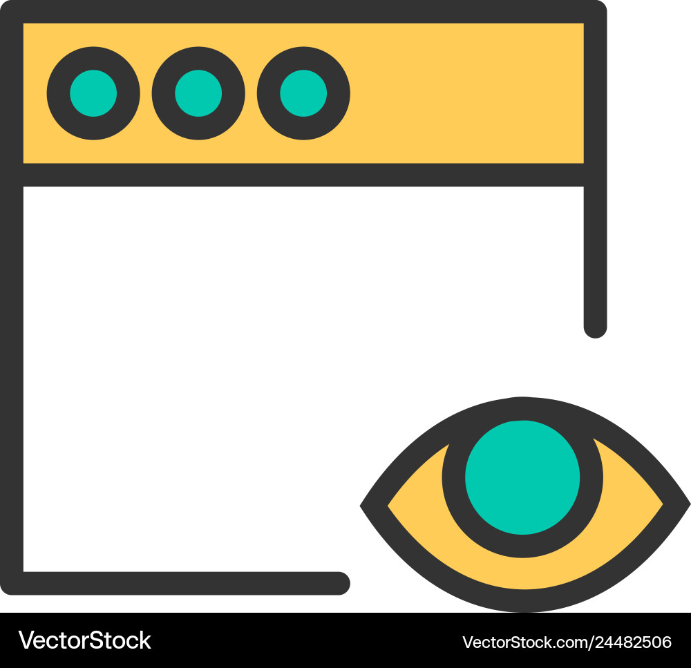 Browser icon design interaction Browser icon design interaction vector image