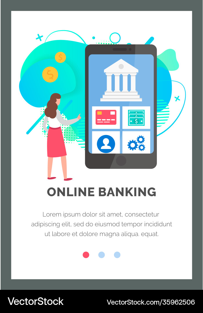 Business application layout program for online Business application layout program for online vector image