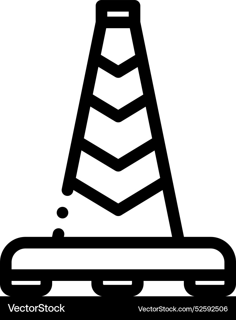 Cone icon thin linear style design isolated Cone icon thin linear style design isolated vector image