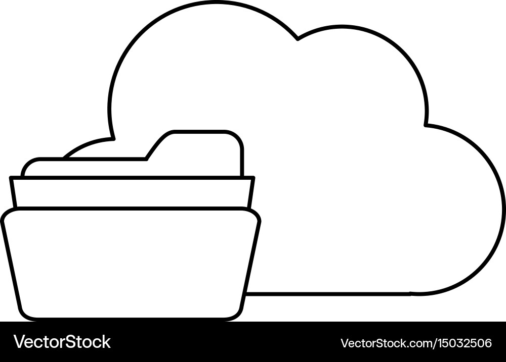 File folder and cloud storage related icon image Vector Image