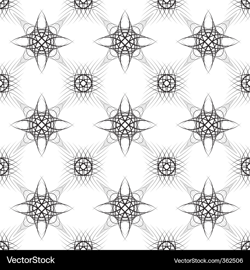 Geometric Snowflake Pattern Vector Image