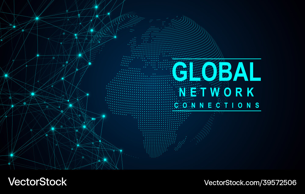 Global network connection concept big data Global network connection concept big data Vector Image