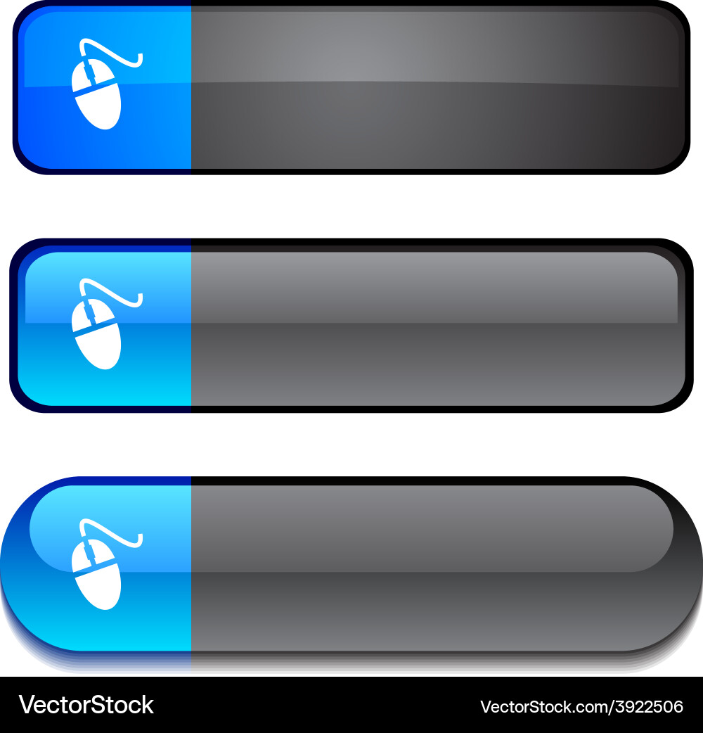 Mouse button set vector image