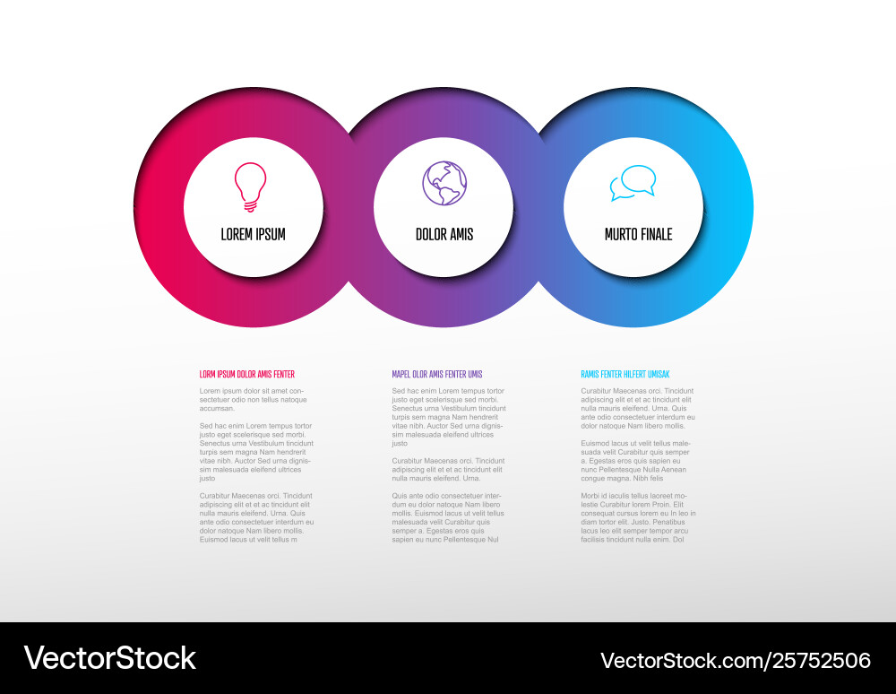 Multipurpose infographic template with three Multipurpose infographic template with three vector image